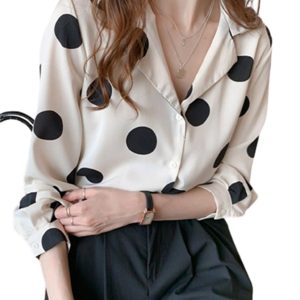 Chemisier Décontracté Femme Motif Pois