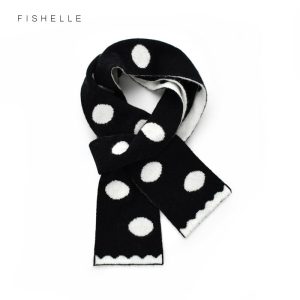 « Foulard Miniature Laine Pois Femme »