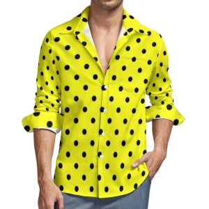 Chemise Manches Longues Élégance Pois Taille Unique