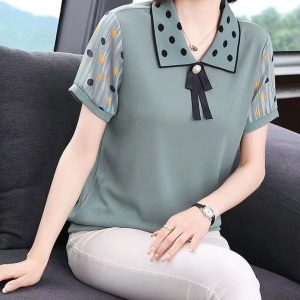 Chemise Col Rabattu Femme Chic Estivale