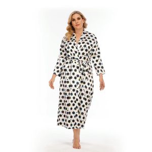 Chemise Nuit Élégante Taille 5XL Motifs Pois