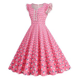 Robe Soirée Pois Femme Vintage