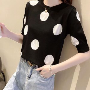 Chemisier Manches Courtes Col Rond