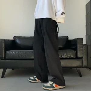 "BAGGY" Pantalon Jean Denim Noir Large Streetwear - URB1™