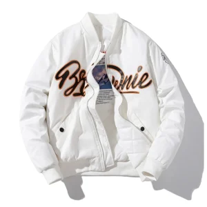 "BROWNIE" Veste Baseball Bombers Vintage Blanc - URB1™