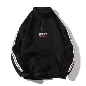 "SPORT" Sweatshirt Hoodie streetwear Noir - URB1™