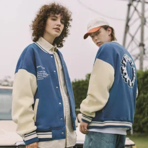 "DAMN" Veste Bombers Baseball Bleu - URB1™