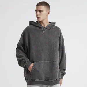 "DLVD" Sweat-shirt Hoodie à capuche Délavé Gris - URB1™