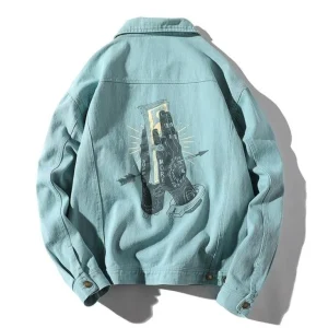 "MORE" Veste en Jean Denim Bleu Ciel - URB1™