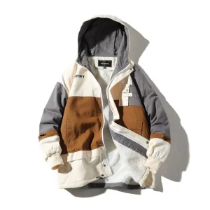 "FIGHT" Veste Mouton Marron à Capuche - URB1™