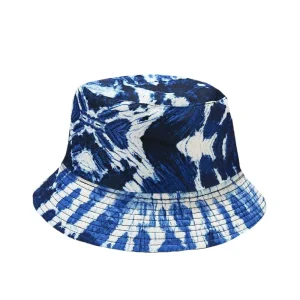 "TIE AND DYE" Chapeau Bob Imprimé Bleu Blanc - URB1™