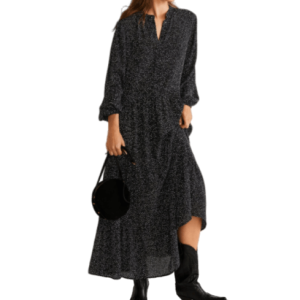 Robe Nuit Étoilée Longue À Pois