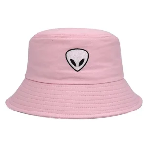 "ALIEN" Chapeau Bob Rose Streetwear Brodé - URB1™