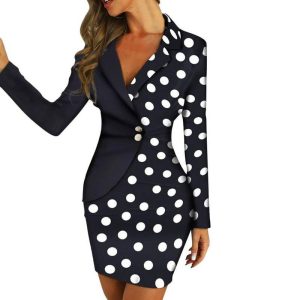 Robe Longue A Pois Tenue De Soiree