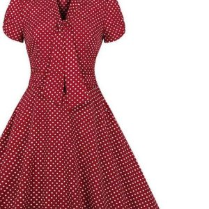 Robe Pois Rouge Vintage