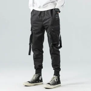 "C.T.T.C" Pantalon Cargo Noir Streetwear - URB1™