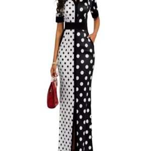 Robe D Ete A Pois Poster Retro Noir Et Blanc