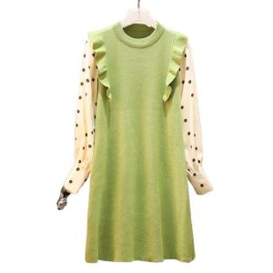 Robe Longue A Pois Pull Grande Taille