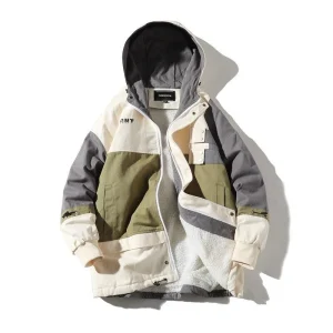 "FIGHT" Veste Mouton Gris à Capuche - URB1™