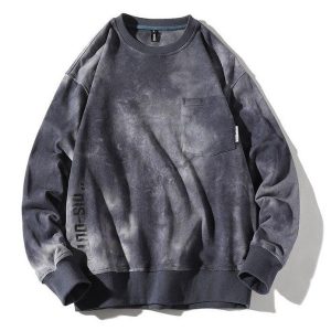 "DIS-OUT" Crewneck Tie and dye Gris - URB1™