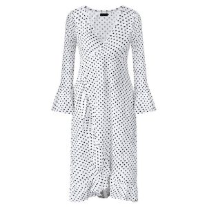 Robe A Pois Grande Taille Soiree Longue Cloche