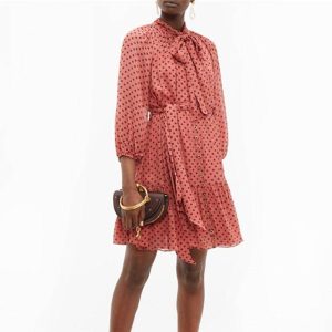 Robe A Pois Ceinture Noeud