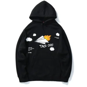 "TAKE OFF" Sweat-shirt Hoodie à capuche Noir - URB1™