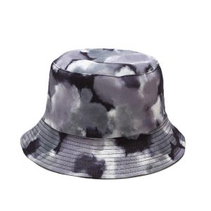 "TIE AND DYE" Chapeau Bob Imprimé Gris Noir - URB1™