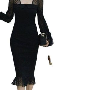Robe A Pois Grande Taille Noire Dentelle