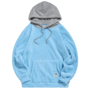 "DESIGN" Sweat-shirt Bleu Ciel Hoodie à capuche Molletonné - URB1™