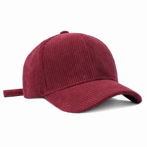"CAP" Casquette Baseball Snapback en Velour Rouge - URB1™