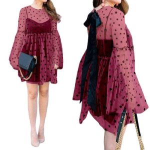 Robe Longue A Pois Jupes Mi Ete