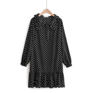 Robe A Pois Grande Taille Noire