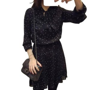 Robe A Pois Grande Taille De Soiree Noire