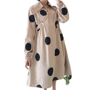 Robe A Pois Grande Taille Chemises Femmes Enceintes