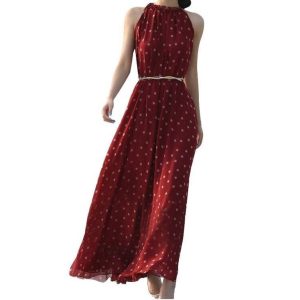 Robe Boheme A Pois Longue Bustier