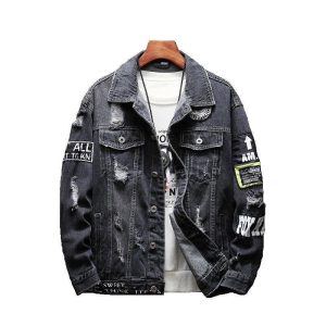 "32" Veste en jean denim streetwear - URB1™