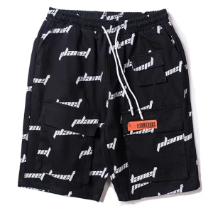 "PLANET" Short Noir Streetwear - URB1™