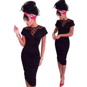 Robe Noire Courte Dentelle