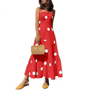 Robe Boheme A Pois Longue Chic