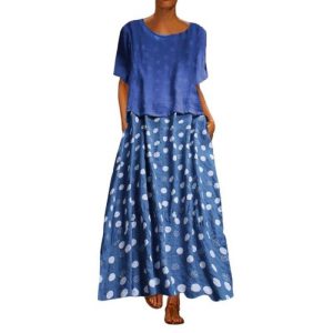 Robe A Pois Grande Taille Tunique Longue