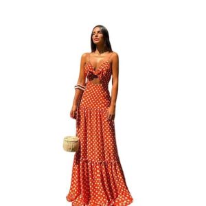 Robe D Ete A Pois Tunique Longue Femme
