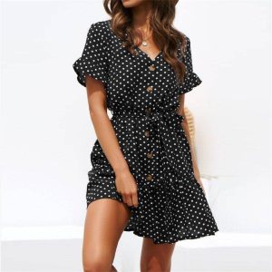 Robe A Pois Courte Tenue Soiree Ete