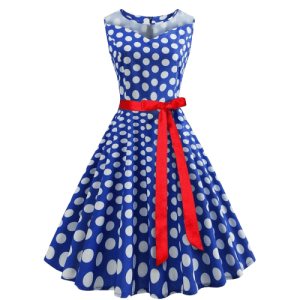 Robe À Pois Année 50 Cache Coeur