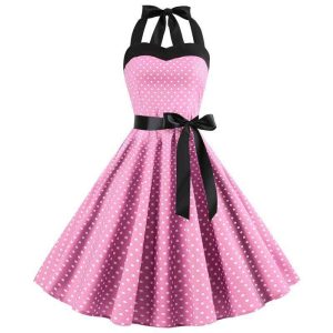 Robe A Pois Grande Taille Rockabilly Corsage