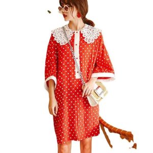 Robe A Pois Courte Femme