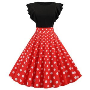 Robe A Pois Vintage Pochette De Soiree