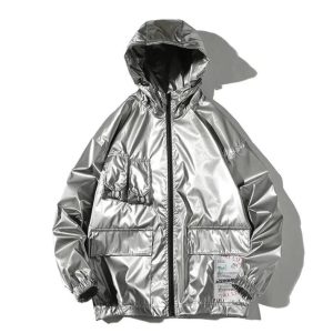 "KHROM" Veste Doudoune Argenté Streetwear - URB1™