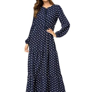 Robe A Pois Grande Taille Kimono Longue