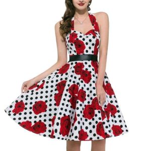 Robe Retro A Pois De Soiree
